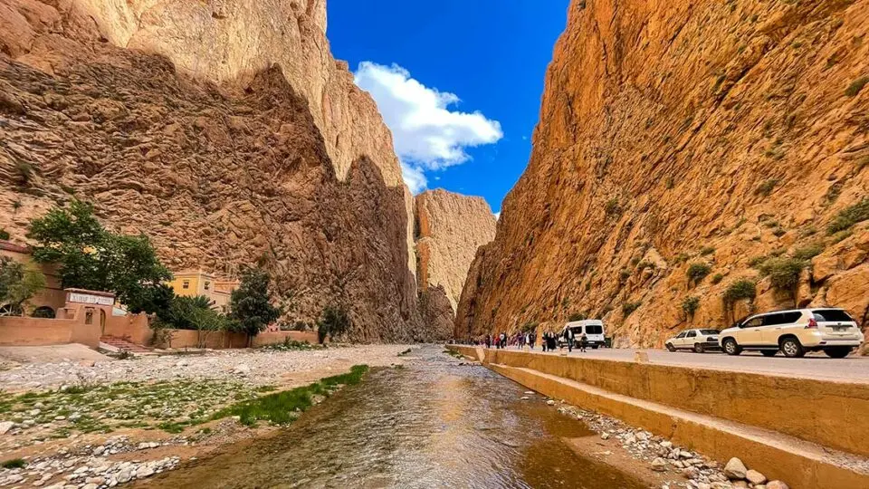 Todra Gorge dramatic canyon cliffs Morocco