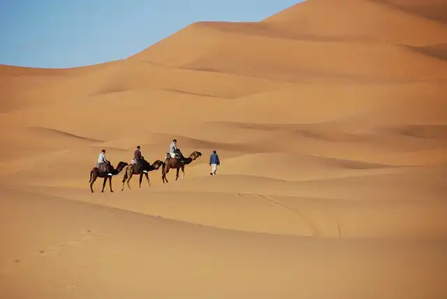 Dunas de Erg Chebbi en el desierto de Merzouga, Marruecos